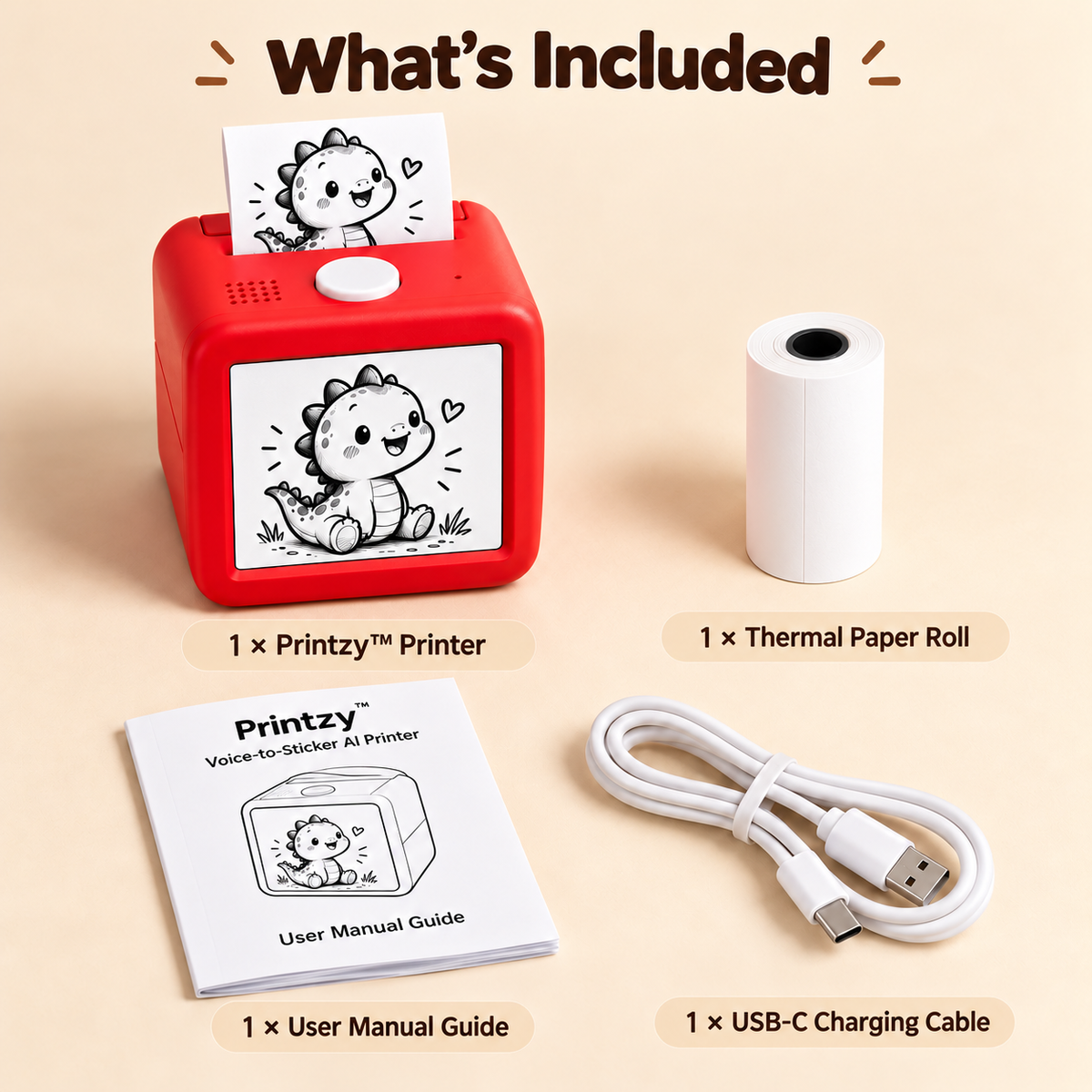 Printzy™ Voice-to-Sticker AI Printer